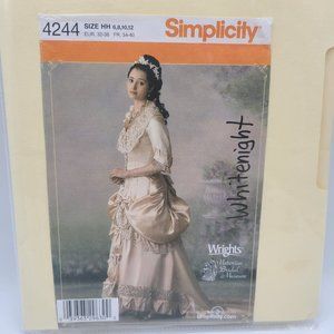 Simplicity Pattern 4244 Wrights Victorian Bridal Museum Sz 6 8 10 12 UNCUT